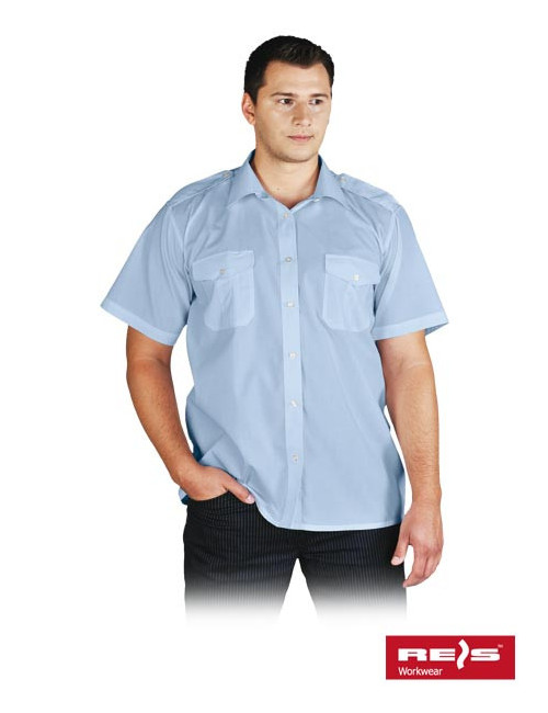 Ekskluzywna Koszula Wyjściowa Reis w Jasnoniebieskim - Unikalne Haft