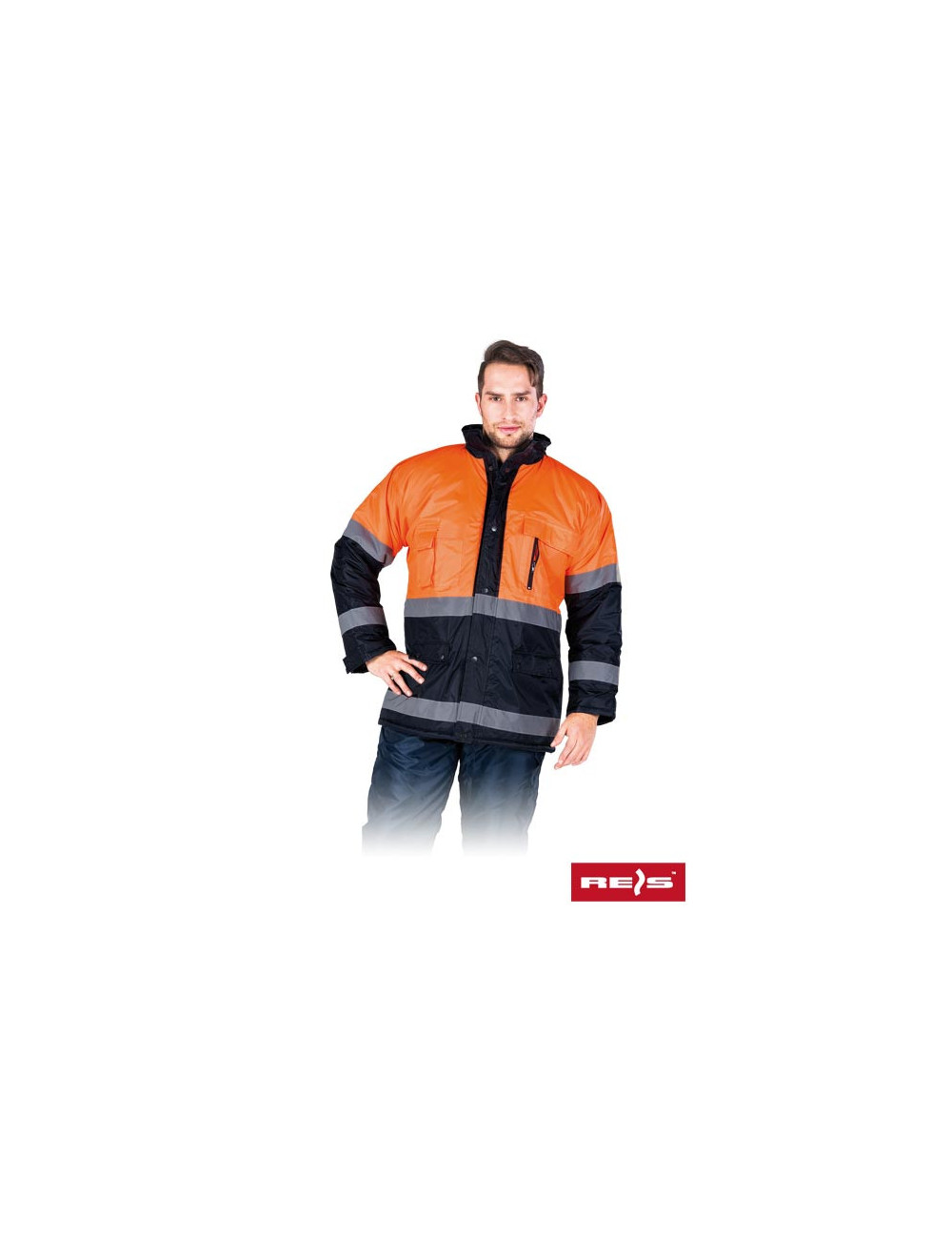Protective jacket insulated blue-orange-j pg orange-navy Reis