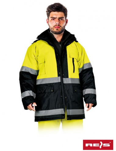 Protective jacket insulated blue-yellow-j yg yellow-navy Reis