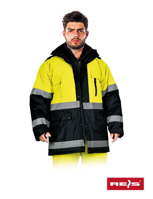 Kurtka ochronna ocieplana blue-yellow-j yg żółto-granatowy Reis