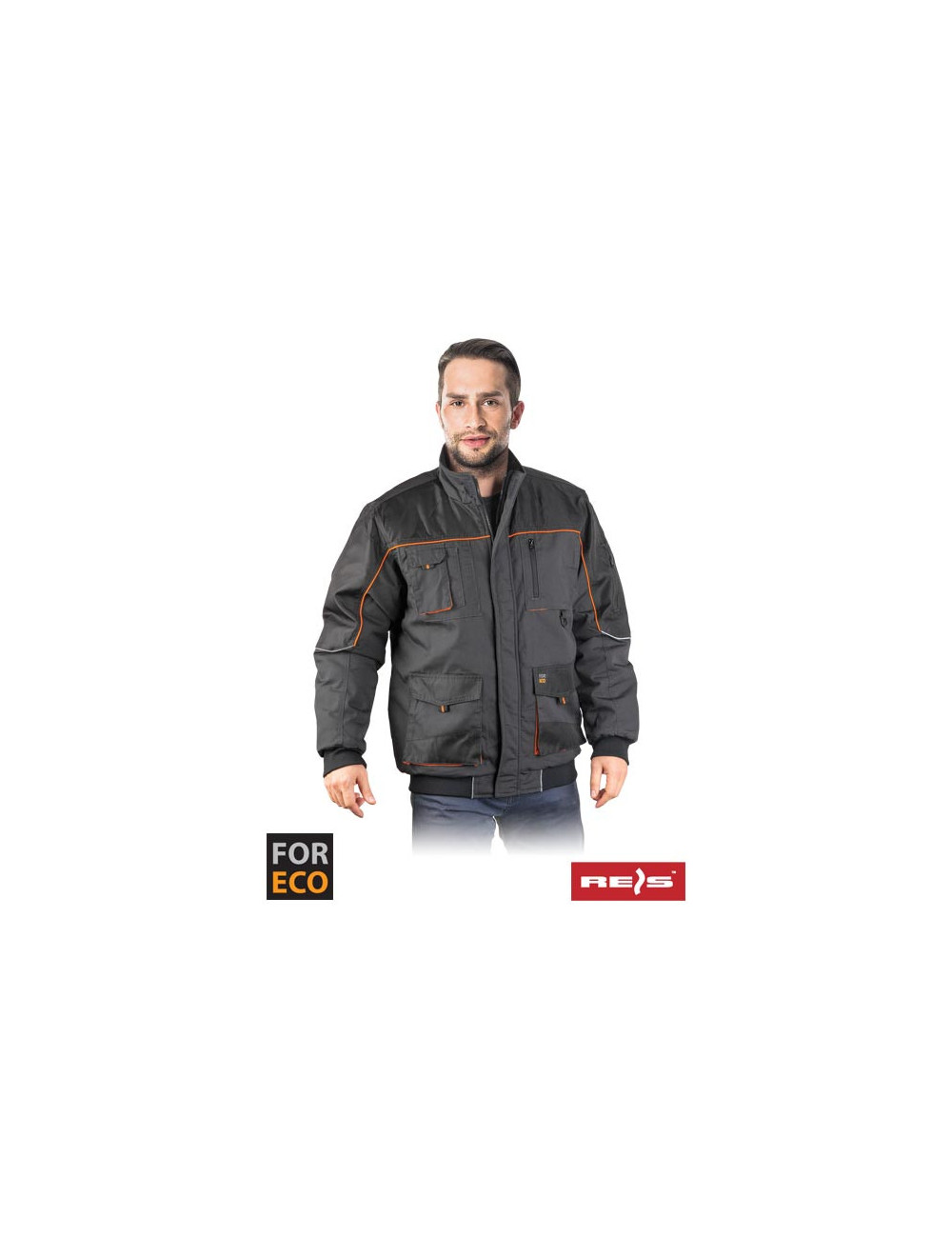 Protective padded jacket for-win-j sbp steel-black-orange Reis