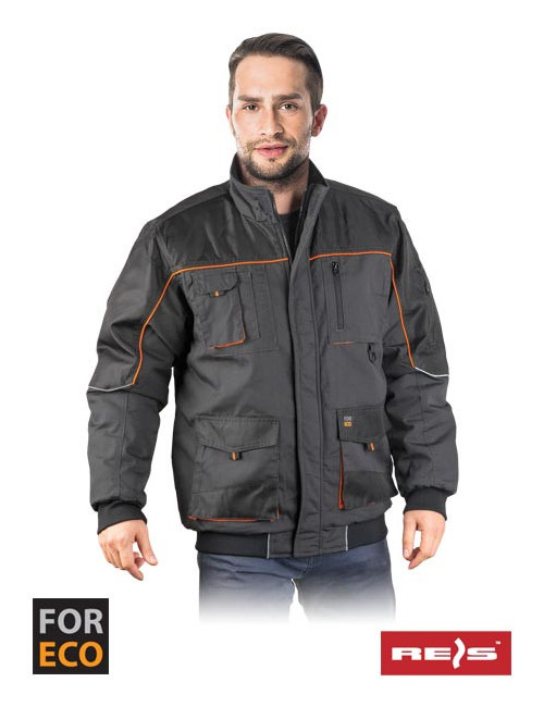 Protective padded jacket for-win-j sbp steel-black-orange Reis