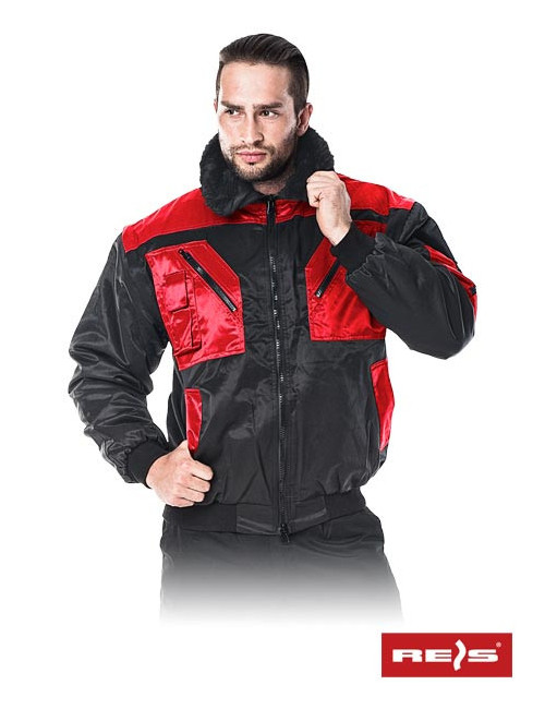 Iceberg BC isolierte Schutzjacke schwarz und rot Reis