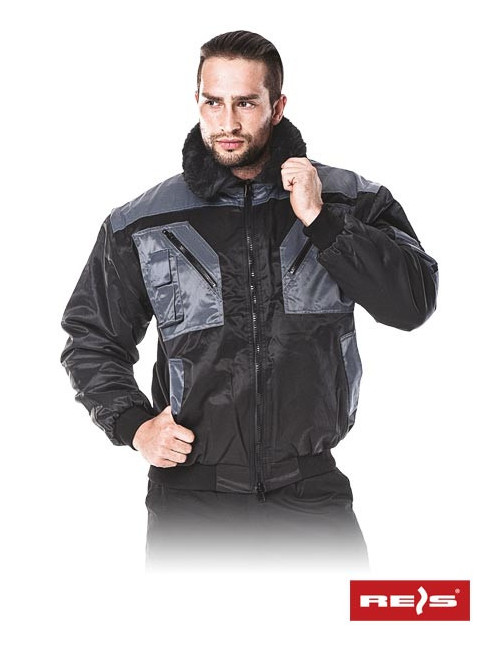 Protective jacket insulated iceberg bs black-grey Reis