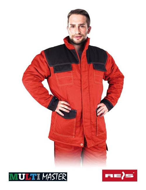 Isolierte Jacke 65 % Polyester, 35 % Baumwolle, für die Arbeit, eigener Aufdruck