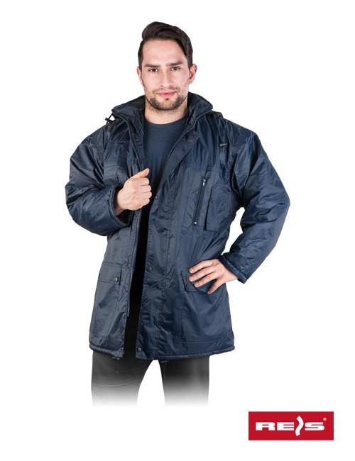 Extended insulated jacket, zippered, the possibility of embroidery, printing