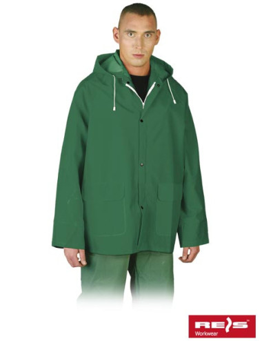 Regenjacke mit Kapuze, Belüftungssystem auf der Rückseite