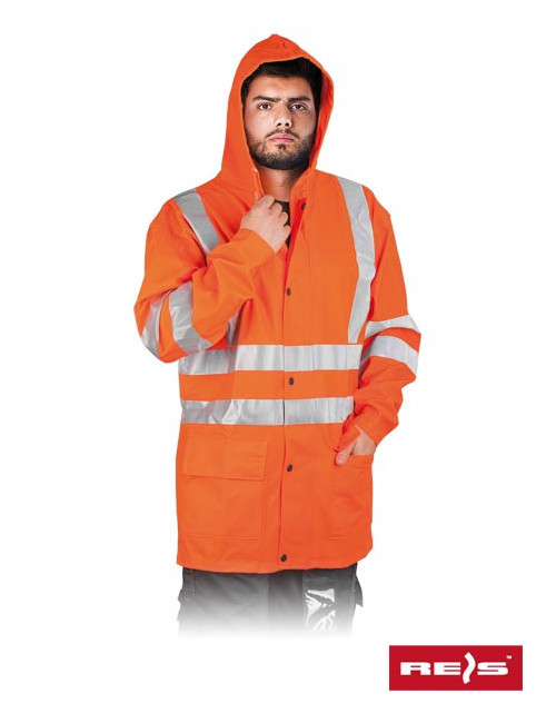 KPDPUFLUO P schützende Regenjacke orange Reis