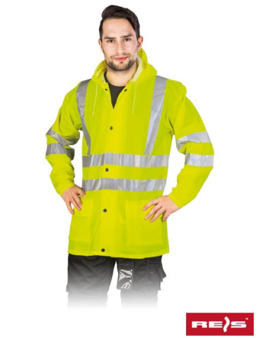 Strapazierfähige Regenjacke mit reflektierenden Streifen