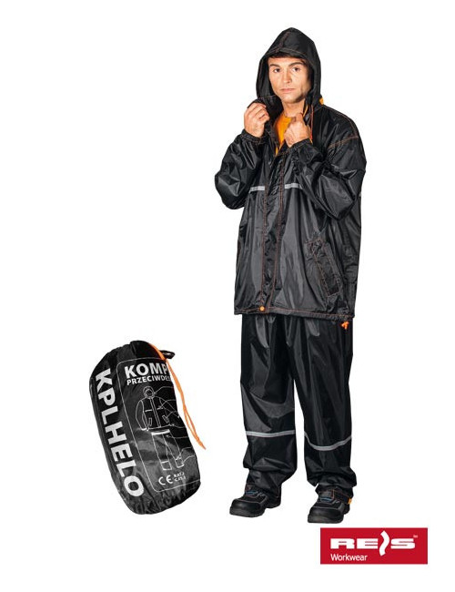 Kplhelo BP Regenschutzset, schwarz und orange, Reis