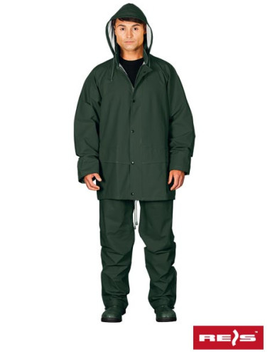 Regenfestes Set mit grünem Reis