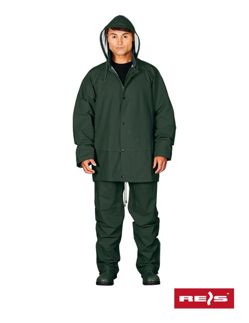 Regenfestes Set mit grünem Reis