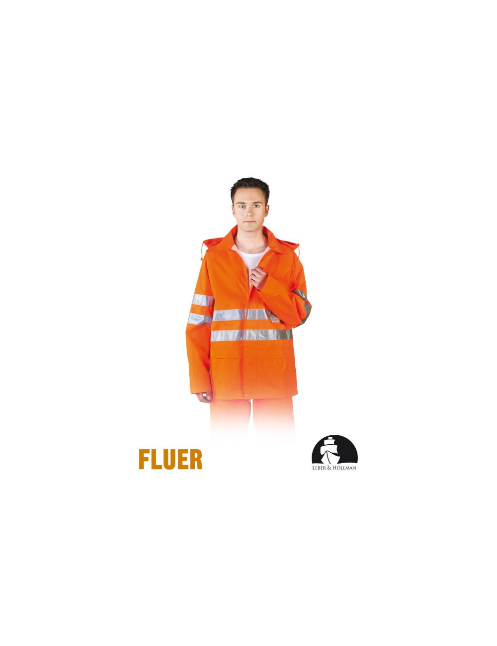 Regenschutzjacke LH-Fluer-J P orange Leber&amp;hollman