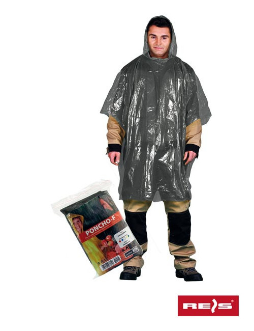 Schützender Regenponcho Poncho-f b schwarz Reis