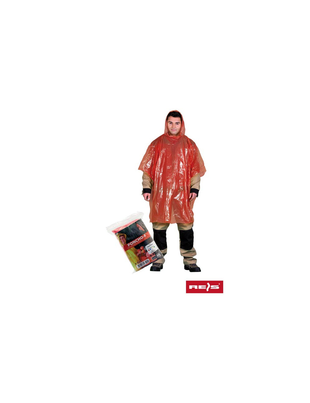 Protective rain poncho-f c red Reis