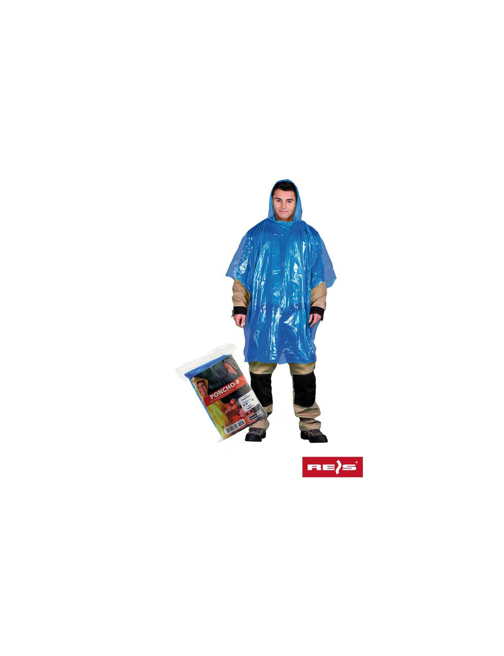 Protective rain poncho-f n blue Reis