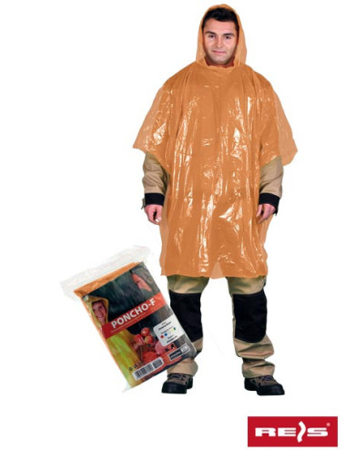 Schützender Regenponcho Poncho-f p orange Reis