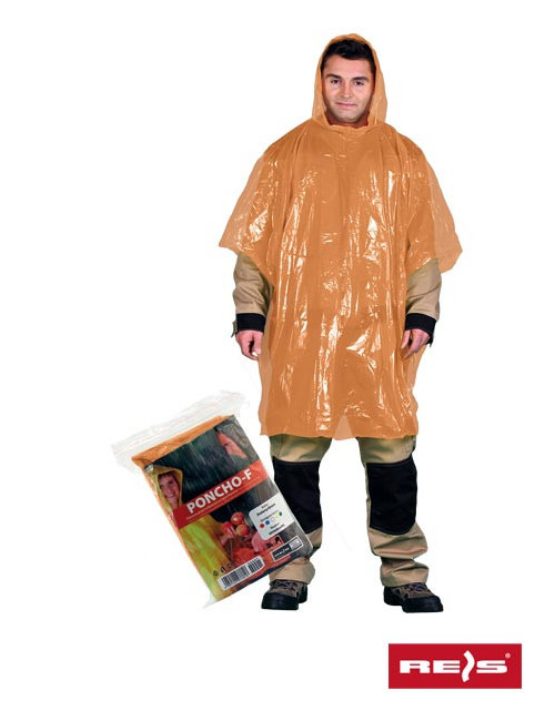 Schützender Regenponcho Poncho-f p orange Reis