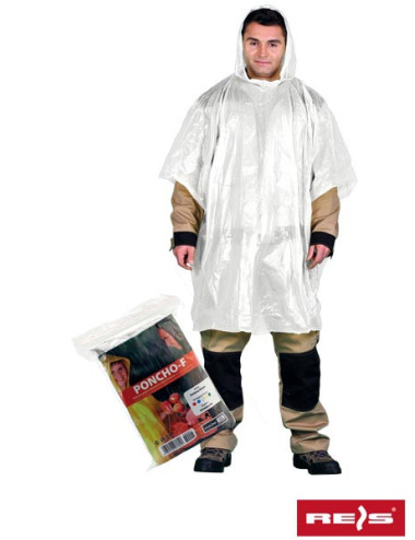 Schützender Regenponcho Poncho-f in weißem Reis