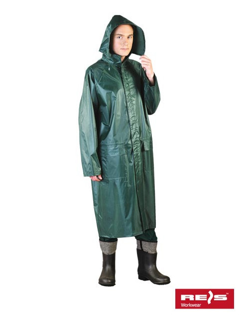 Regenmantel mit Kapuze, Kapuze im Kragen, 100 % Polyester