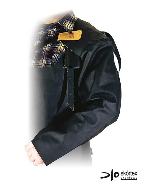 Flammhemmende Hülle rekawl-l b schwarz Skórtex