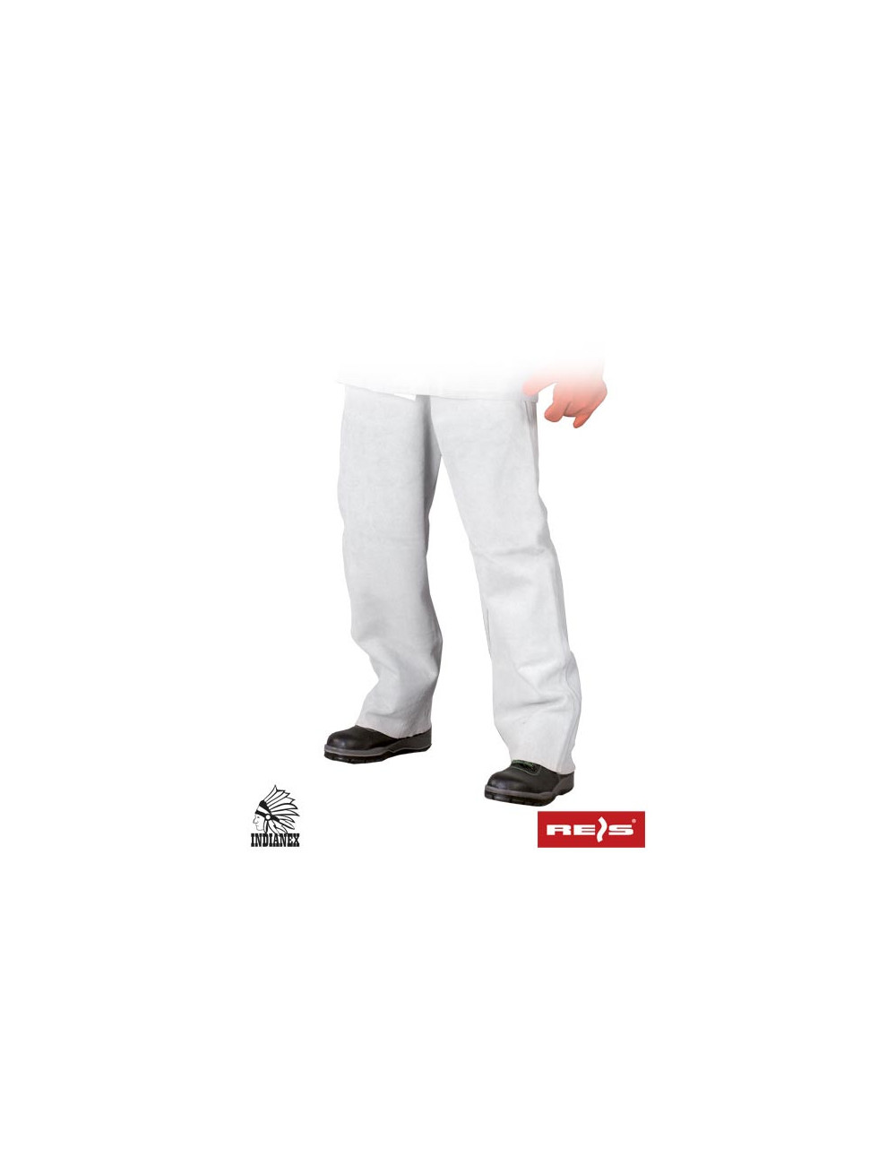 Leather protective trousers for ssl welders in white Reis