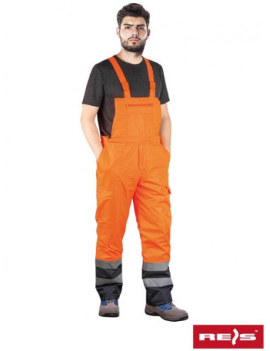 Protective bib pants blue-orange-b pg orange-navy Reis