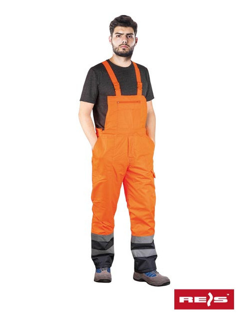 Protective bib pants blue-orange-b pg orange-navy Reis