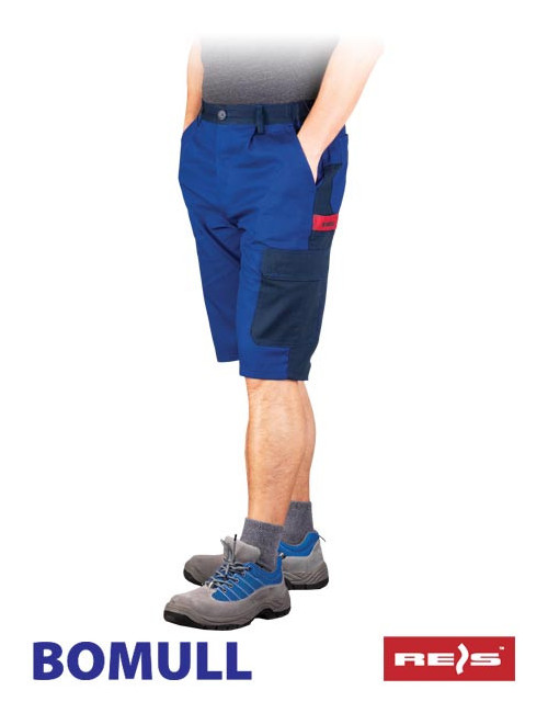 Men`s shorts with short legs, elastic waistband on the sides, logo, embroidery