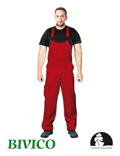 LEBER&amp;HOLLMAN PROTECTIVE BIB PANTS LH-BISTER C RED
