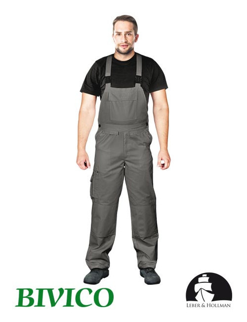 LEBER&amp;HOLLMAN PROTECTIVE BIB PANTS LH-BISTER S GRAY/STEEL
