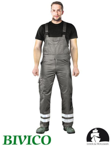 Schutzlatzhose lh-bister_x s grau/stahl Leber&amp;hollman