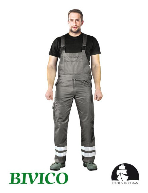 LEBER&amp;HOLLMAN PROTECTIVE BIB PANTS LH-BISTER_X S GRAY/STEEL