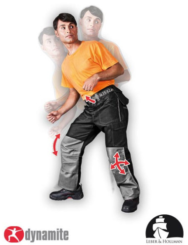 Schutzbundhose lh-dynamite-t bs schwarz-grau Leber&amp;hollman