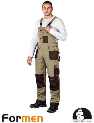 Schutzlatzhose lh-fmn-b be3 beige-braun-schwarz Leber&amp;hollman