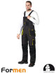 LEBER&amp;HOLLMAN PROTECTIVE BIB PANTS LH-FMN-B SBY STEEL-BLACK-YELLOW