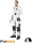 LEBER&amp;HOLLMAN PROTECTIVE BIB PANTS LH-FMN-B WSN WHITE-GREY-BLUE