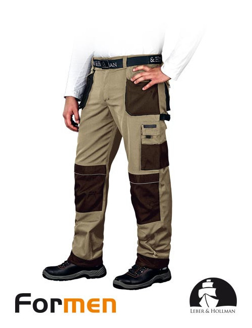 Schutzbundhose lh-fmn-t be3 beige-braun-schwarz Leber&amp;hollman