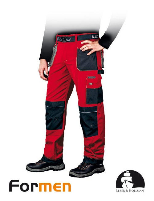 Schutzbundhose lh-fmn-t cbs rot-schwarz-grau Leber&amp;hollman