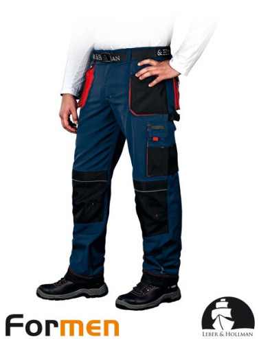 LEBER&amp;HOLLMAN WAIST TROUSERS LH-FMN-T GBC NAVY-BLACK-RED