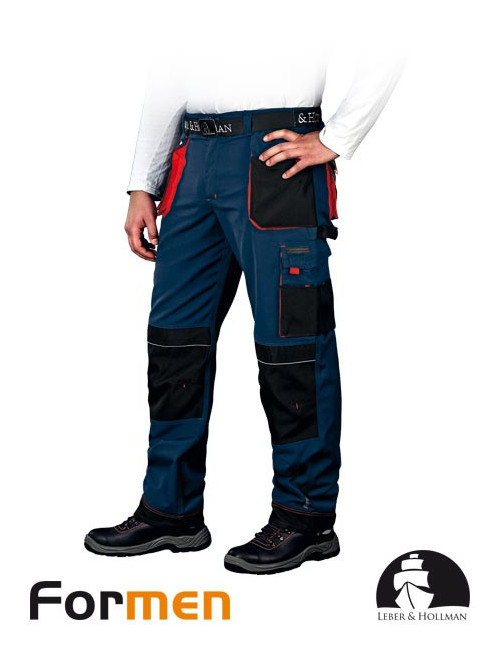 LEBER&amp;HOLLMAN WAIST TROUSERS LH-FMN-T GBC NAVY-BLACK-RED