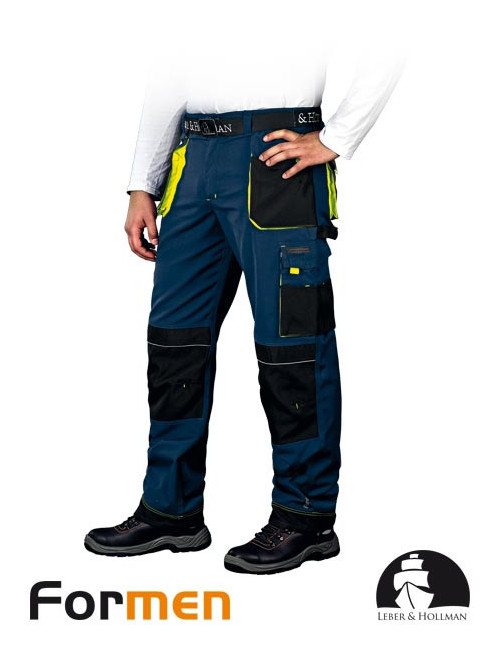 LEBER&amp;HOLLMAN WAIST TROUSERS LH-FMN-T GBY NAVY-BLACK-YELLOW