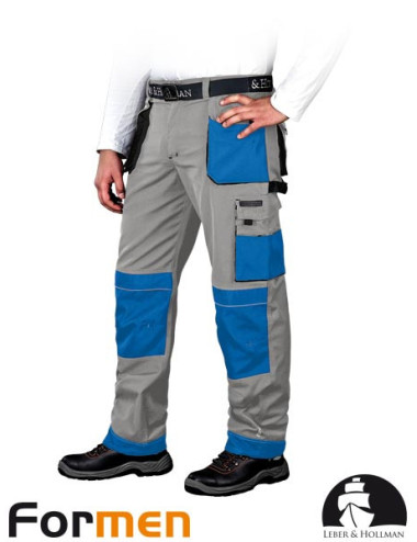 LEBER&amp;HOLLMAN WAIST TROUSERS LH-FMN-T JSNB LIGHT GRAY-BLUE-BLACK