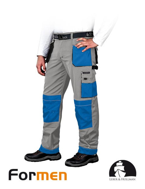 Schutzbundhose lh-fmn-t jsnb hellgrau-blau-schwarz Leber&amp;hollman