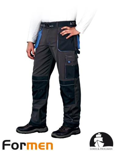 Schutzbundhose lh-fmn-t sbn stahlschwarz-blau Leber&amp;hollman