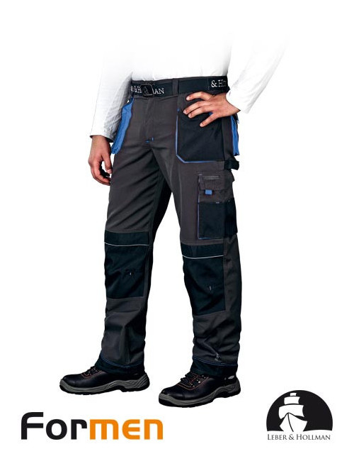 LEBER&amp;HOLLMAN WAIST TROUSERS LH-FMN-T SBN STEEL-BLACK-BLUE