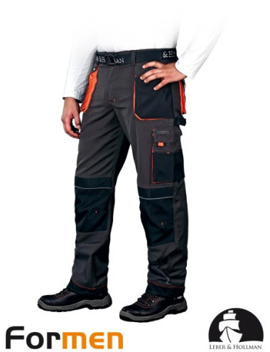 Schutzbundhose lh-fmn-t sbp stahl-schwarz-orange Leber&amp;hollman