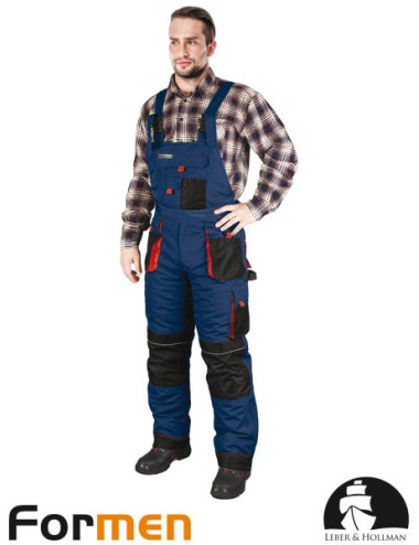 Isolierte Schutzlatzhose lh-fmnw-b gbc marineblau-schwarz-rot Leber&amp;hollman