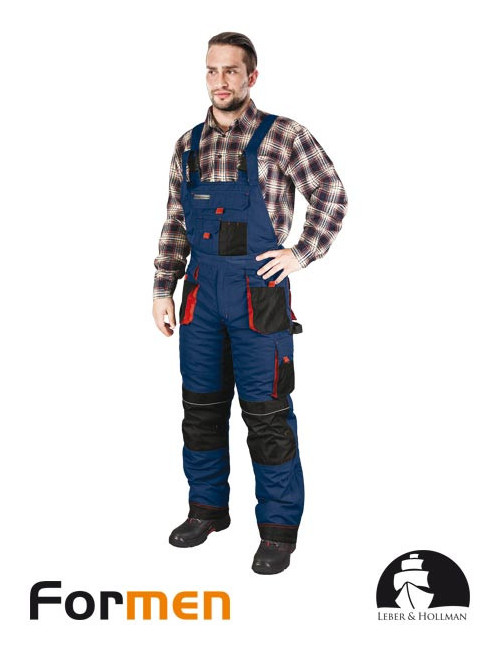 Isolierte Schutzlatzhose lh-fmnw-b gbc marineblau-schwarz-rot Leber&amp;hollman