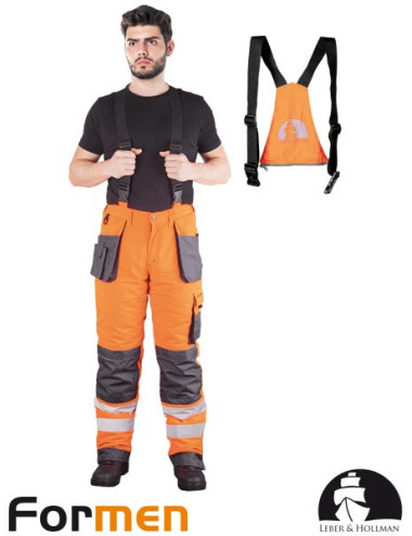 Isolierte Schutzlatzhose lh-fmnwx-b psb orange-steel-schwarz Leber&amp;hollman